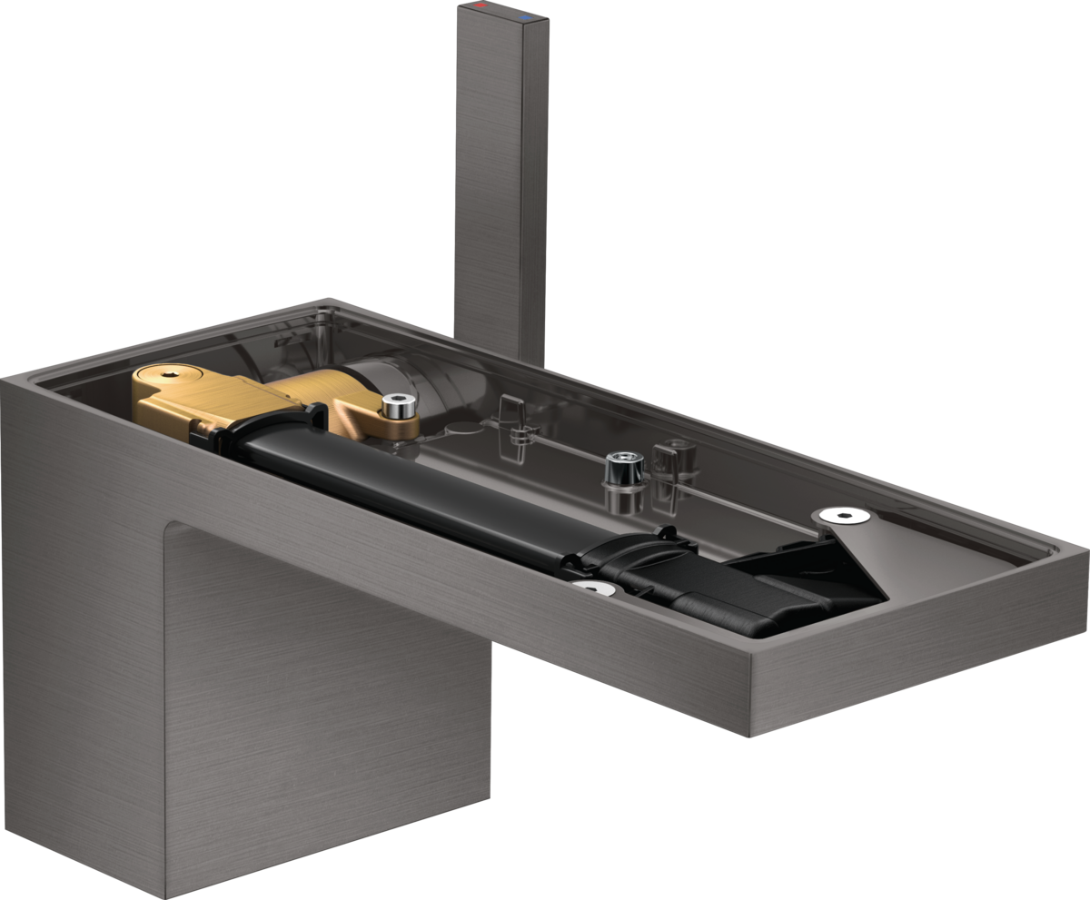 Mitigeur de lavabo AXOR MyEdition 70 sans plaque avec bonde push-open en noir chromé brossé