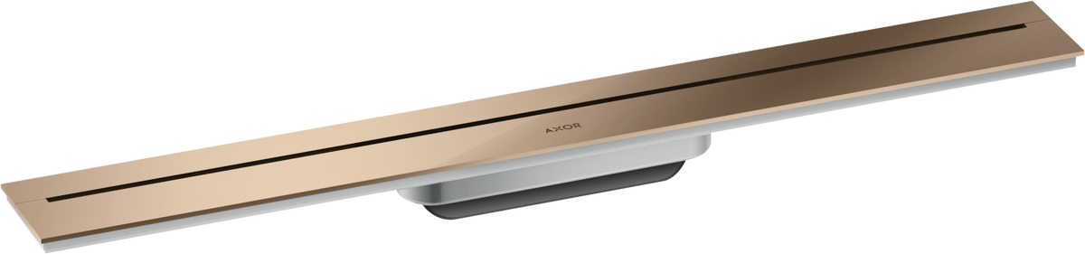 Set de finition AXOR Drain 700 mm, avec kit d’installation en Or rouge poli