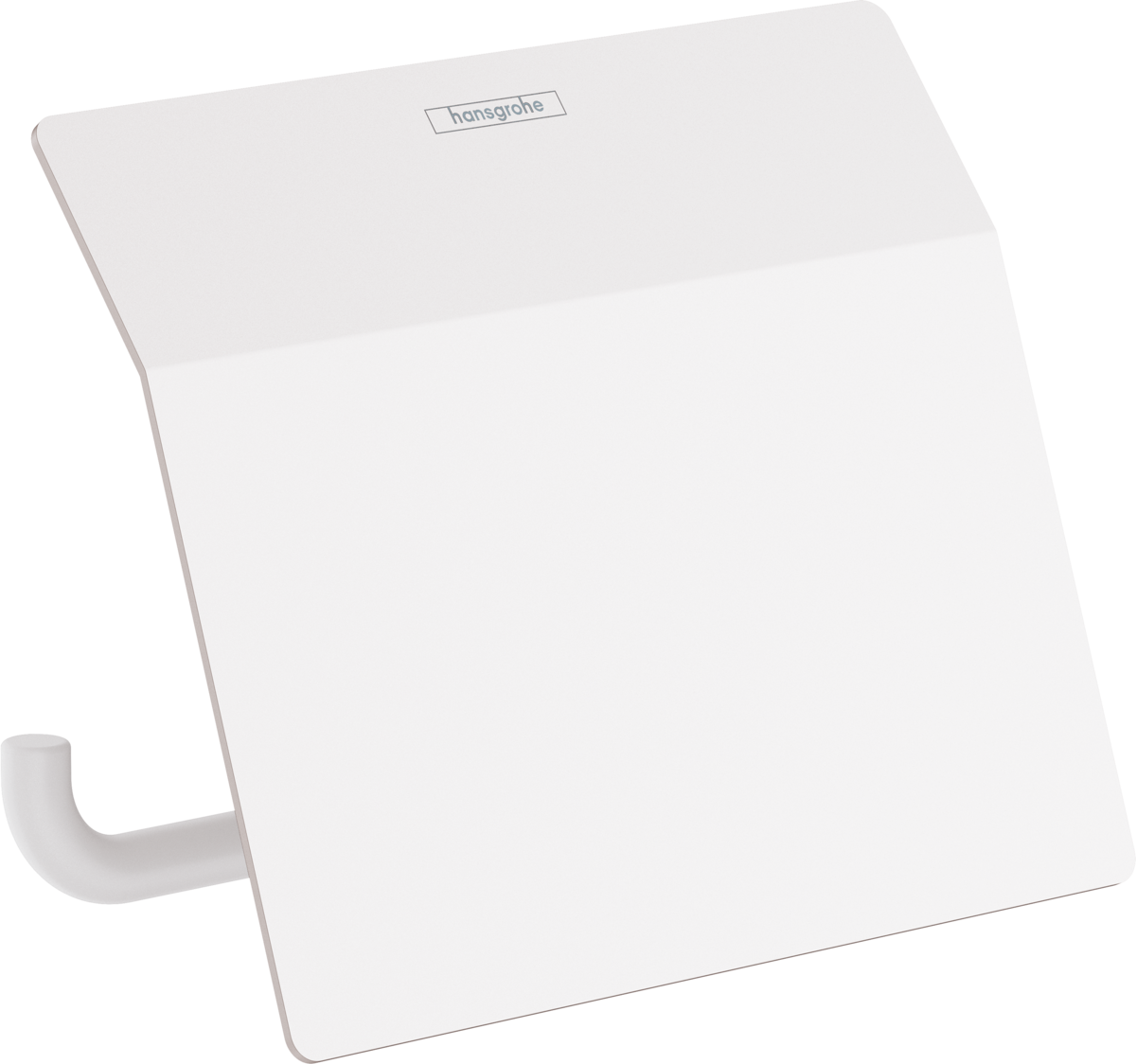 Porte-papier WC avec couvercle Hansgrohe AddStoris en blanc mat