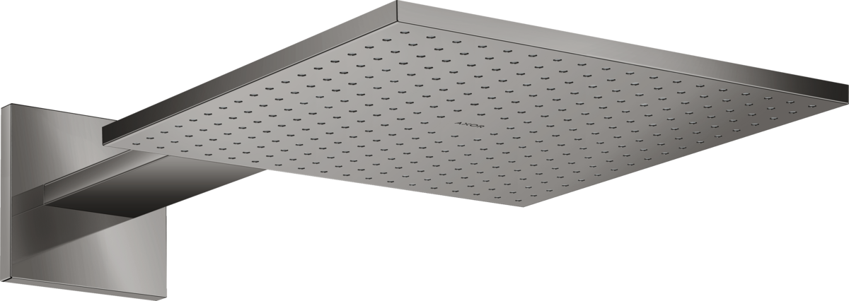 Douche de tête AXOR ShowerSolutions 300 1 jet avec bras de douche 450 mm en noir chromé poli