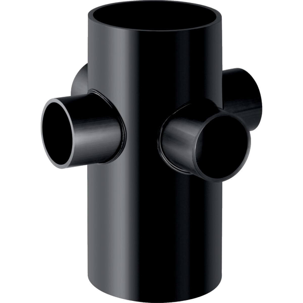 Embranchement 88.5° (T) Geberit PEHD à quatre départs : d=110mm, d1=56mm