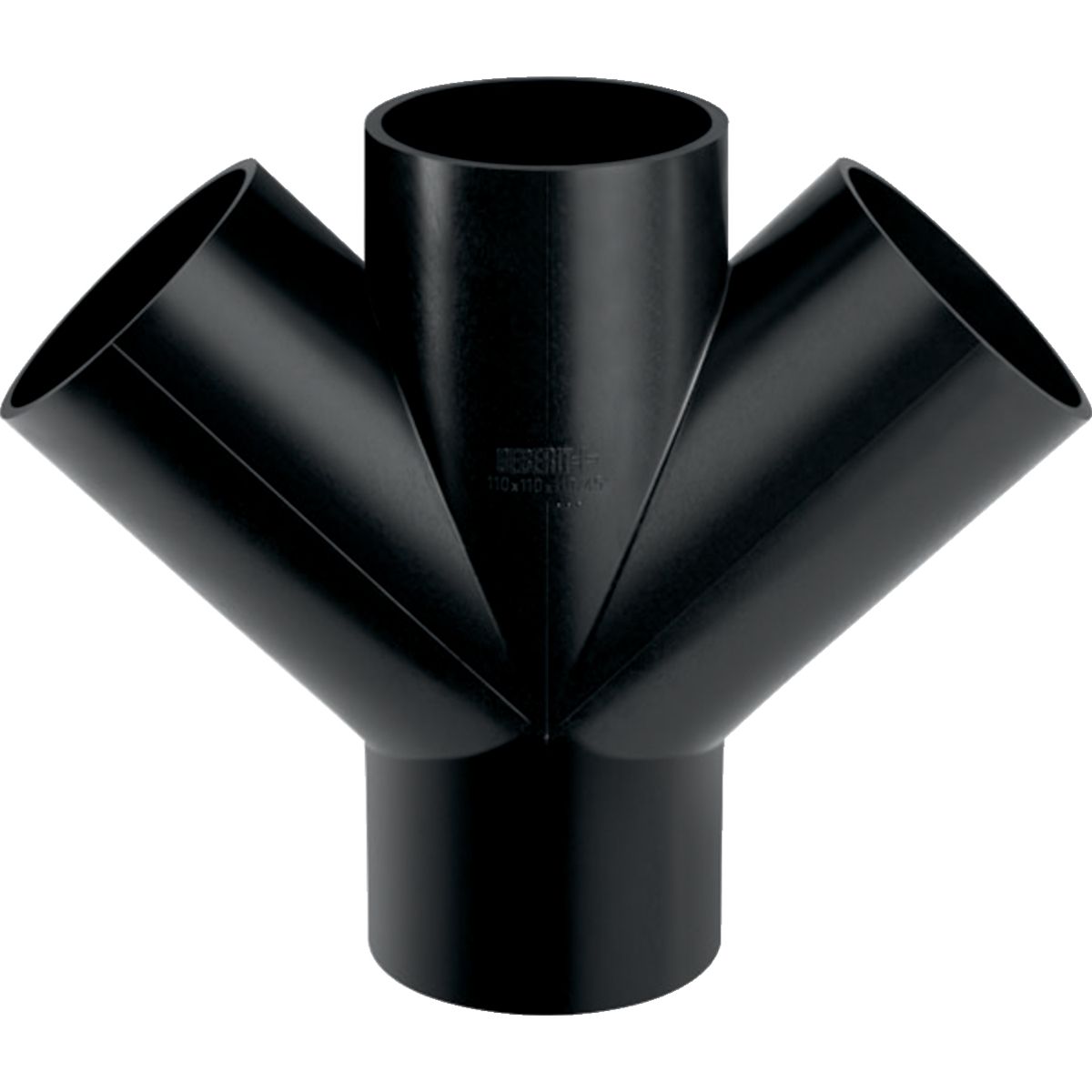 Embranchement / Culotte à deux départs 45° (Y) Geberit PEHD : d=110mm, d1=110mm