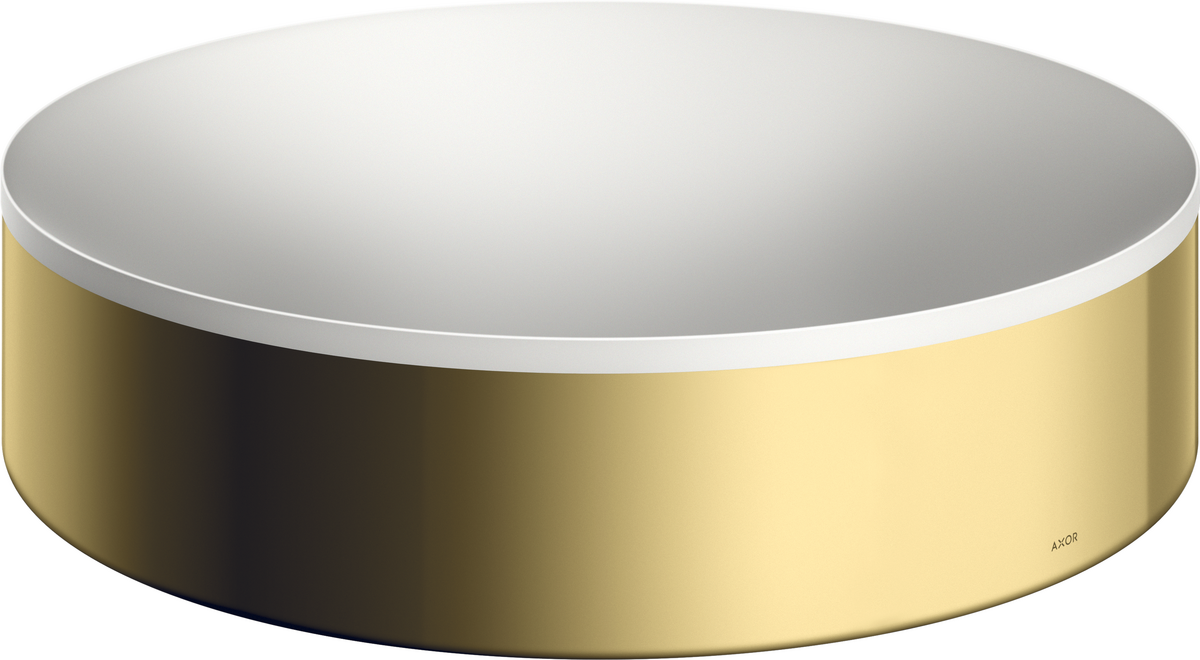 Vasque à poser AXOR Suite circulaire diamètre 40 cm, aspect doré poli