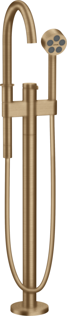 Mitigeur de bain/douche AXOR One pour montage au sol en bronze brossé
