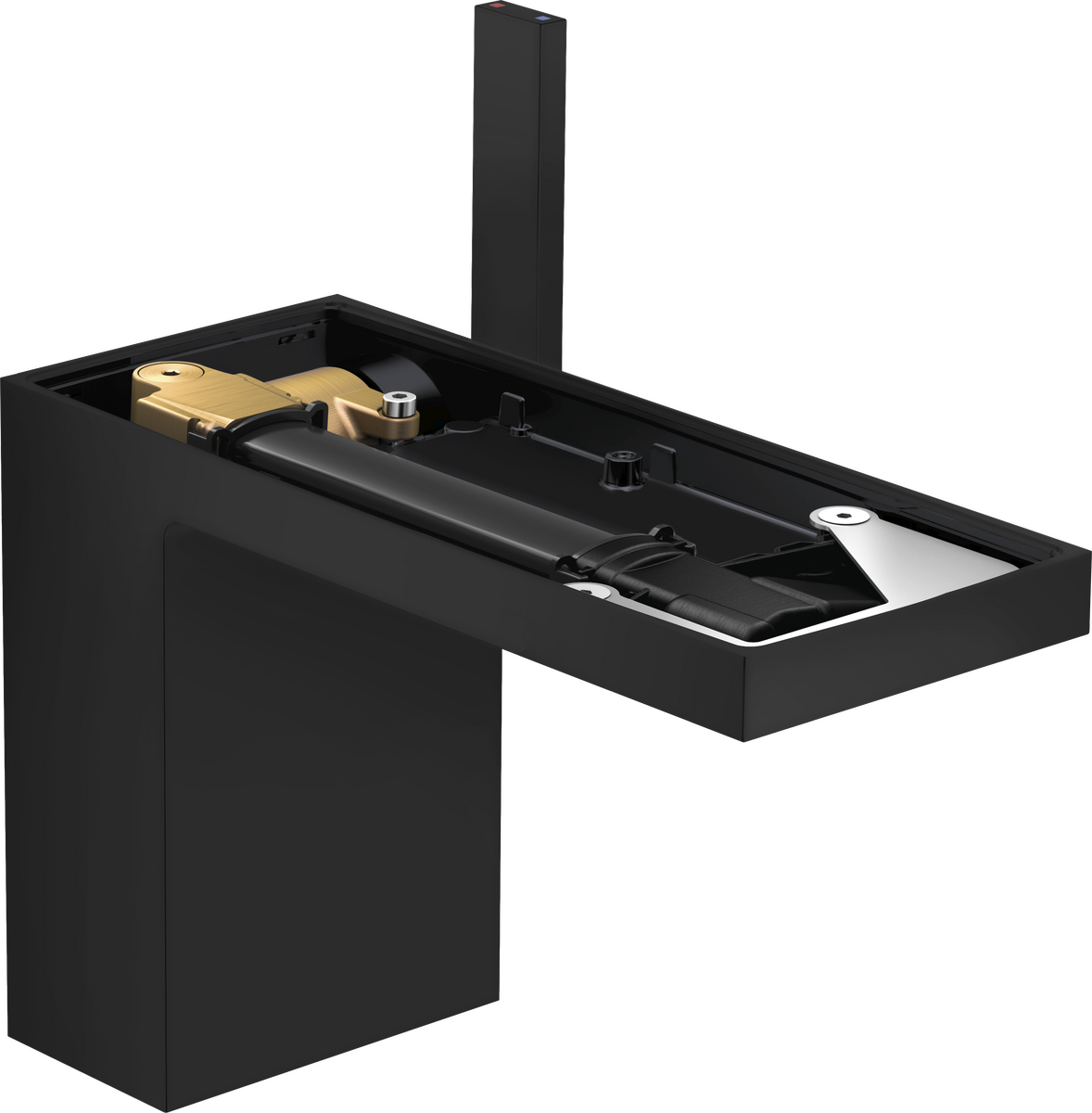 Mitigeur de lavabo AXOR MyEdition 110 sans plaque avec bonde push-open en noir mat