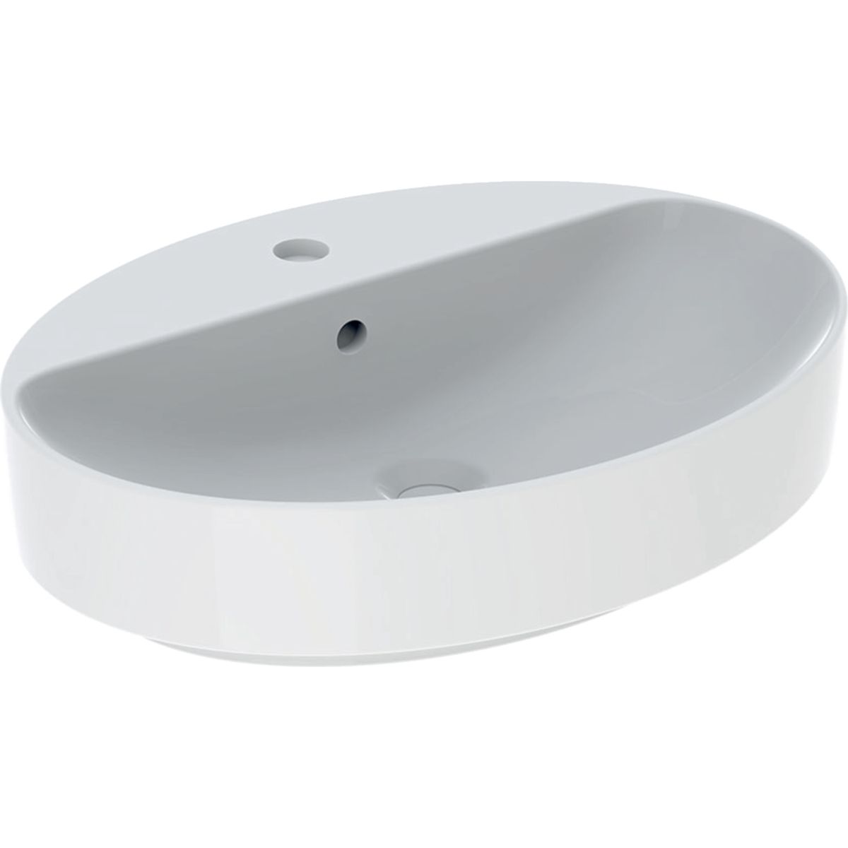 Vasque bol Geberit VariForm ovale 60 x 45 cm avec plage de robinetterie