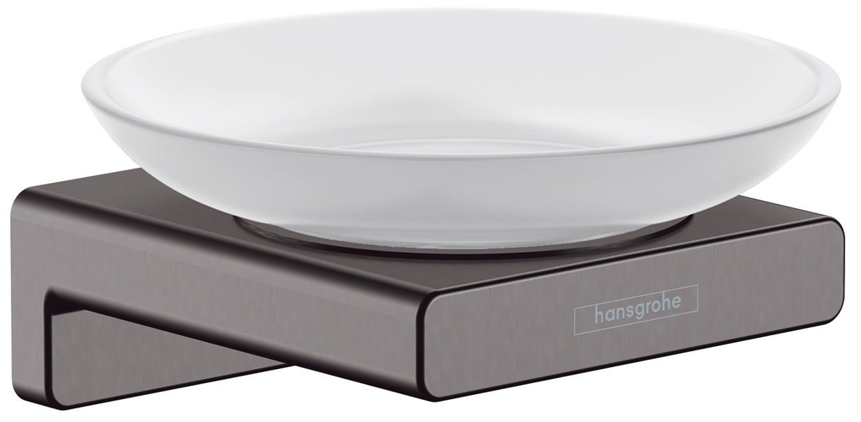 Porte-savon Hansgrohe AddStoris en noir chromé brossé
