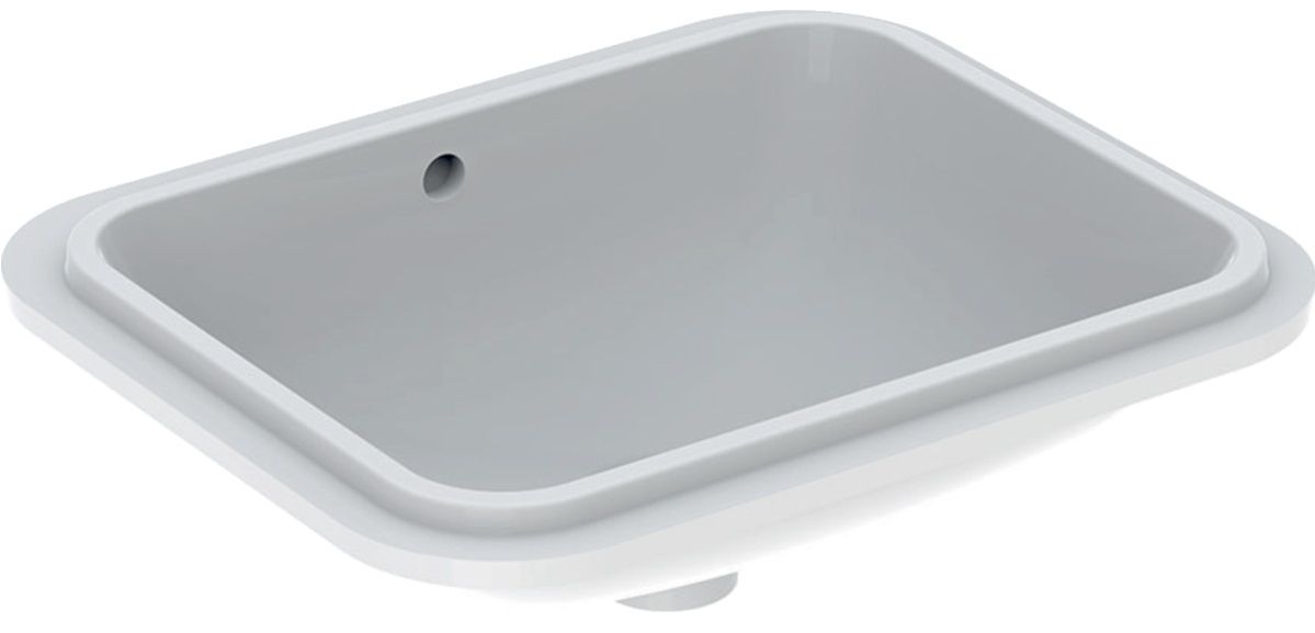 Vasque à encastrer par le dessous Geberit VariForm rectangulaire 53 x 44 cm avec trop plein