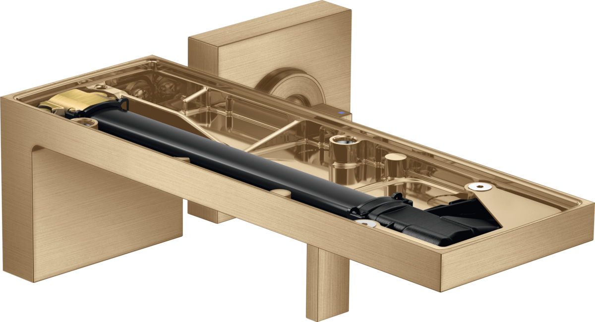 Mitigeur de lavabo encastré AXOR MyEdition sans plaque, bec 221 mm avec bonde à écoulement libre en bronze brossé