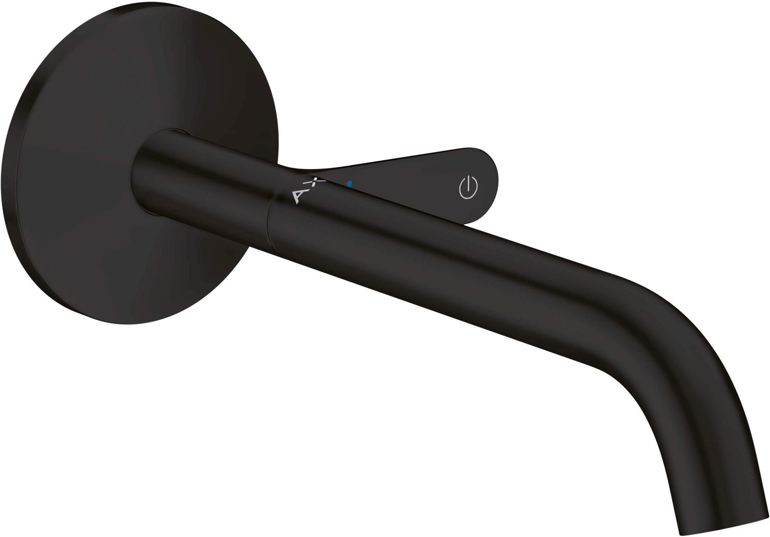 Mitigeur de lavabo encastré AXOR One Select 220 mm avec bonde à écoulement libre en noir mat