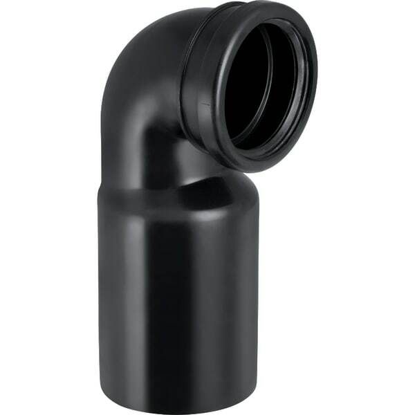 Coude de raccordement  Geberit PEHD pour WC au sol, avec extension : d=110mm, d1=90mm