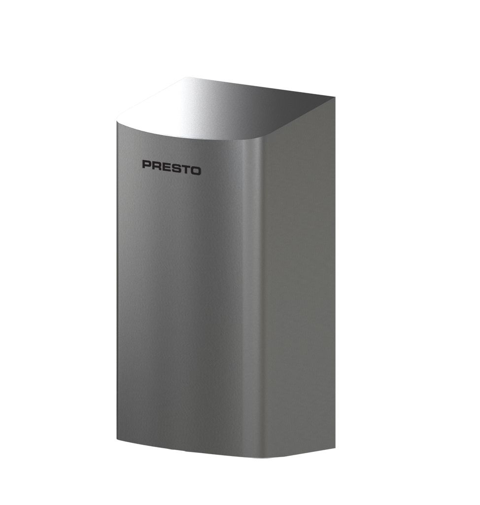 Sèche-mains en inox Presto mural compact automatique sans contact à air pulsé