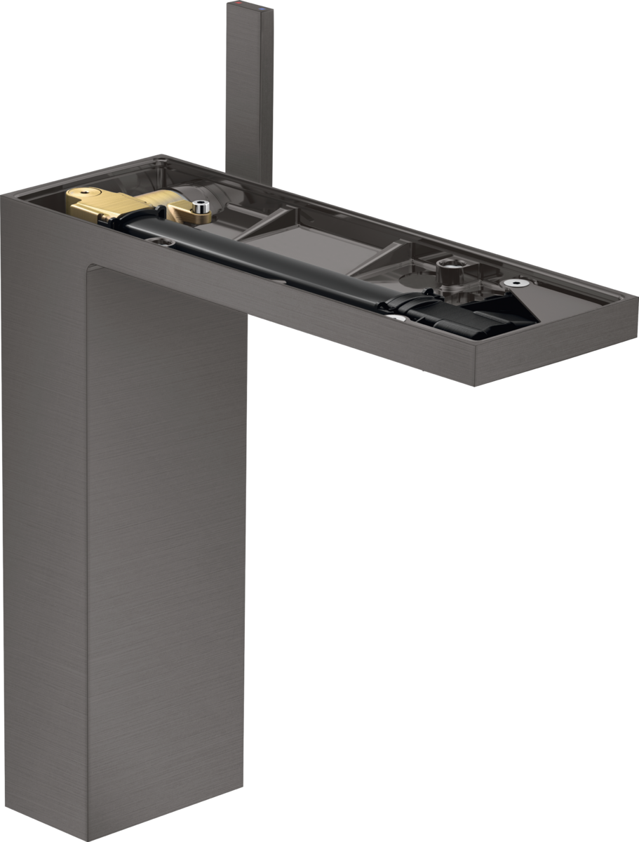 Mitigeur de lavabo AXOR MyEdition 230 sans plaque, avec bonde push-open en noir chromé brossé