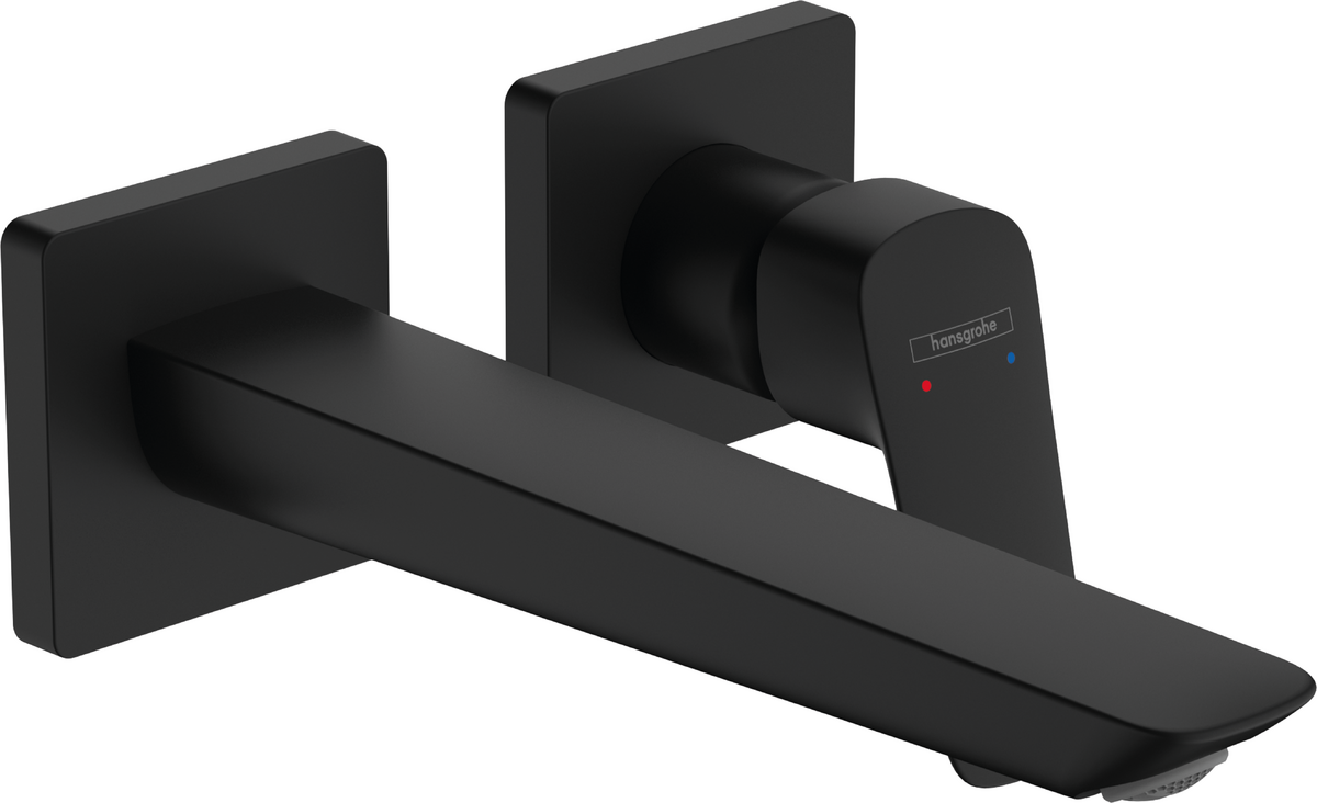 Mitigeur de lavabo encastré Hansgrohe Logis Fine bec 206, en noir mat