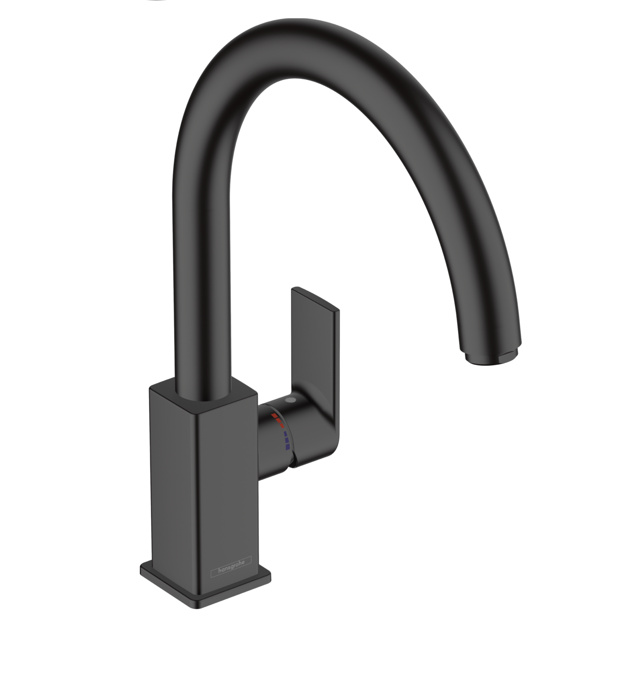 Mitigeur de cuisine Hansgrohe Vernis Shape M35 260 1 jet en noir mat