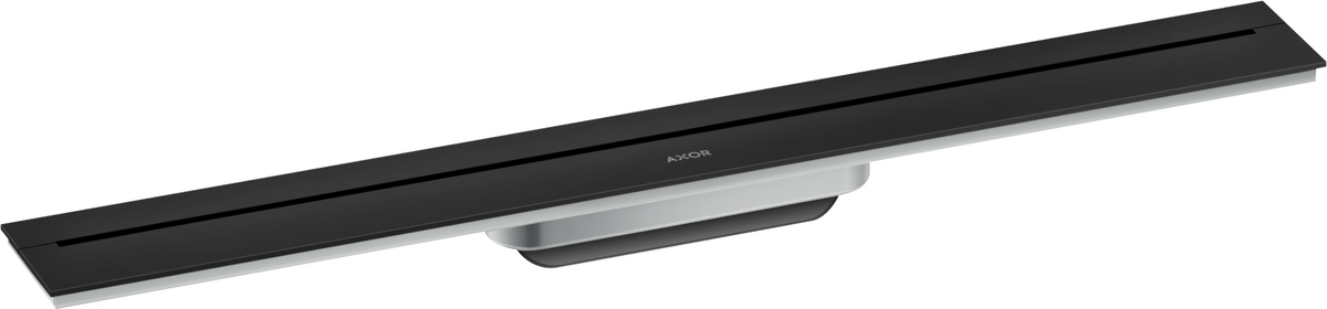 Set de finition AXOR Drain 700 mm, avec kit d’installation en noir mat