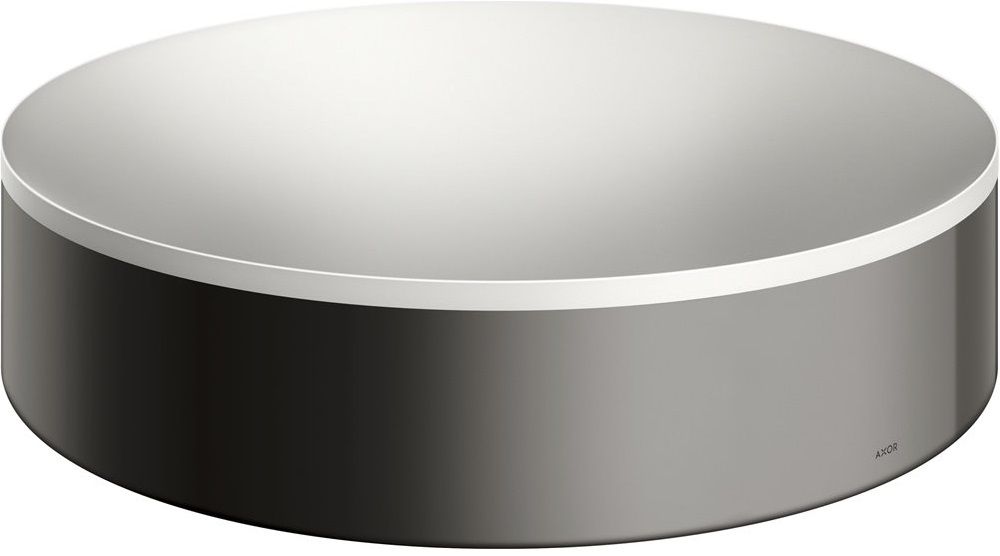 Vasque à poser AXOR Suite circulaire diamètre 40 cm, en noir chromé poli