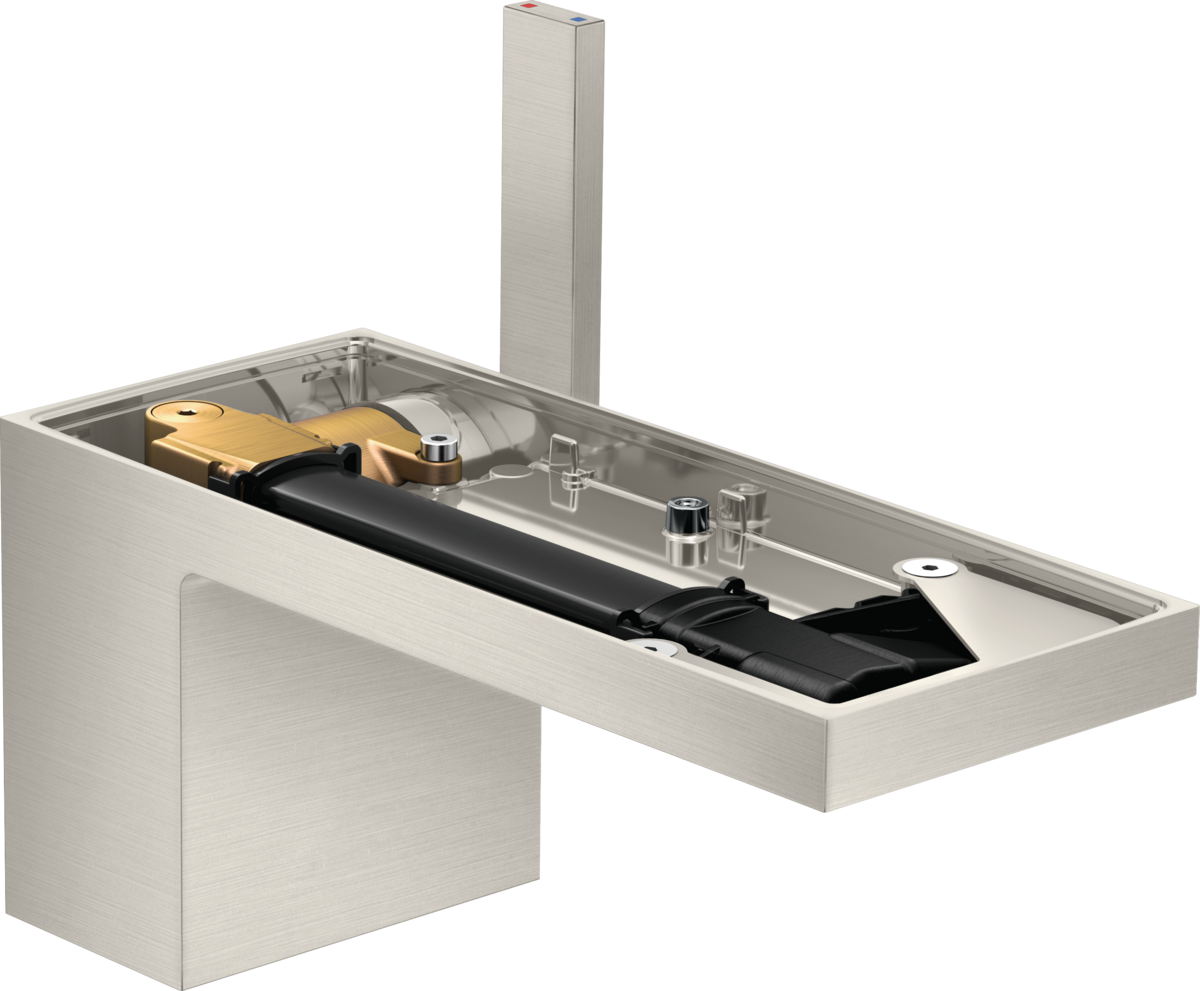 Mitigeur de lavabo AXOR MyEdition 70 sans plaque avec bonde push-open Aspect acier