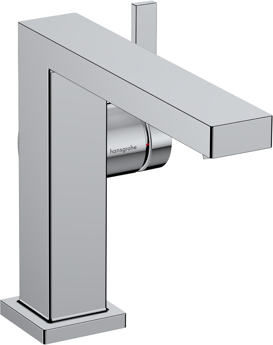 Mitigeur de lavabo Hangrohe Tecturis E Fine 110 CoolStart avec bonde Push-Open