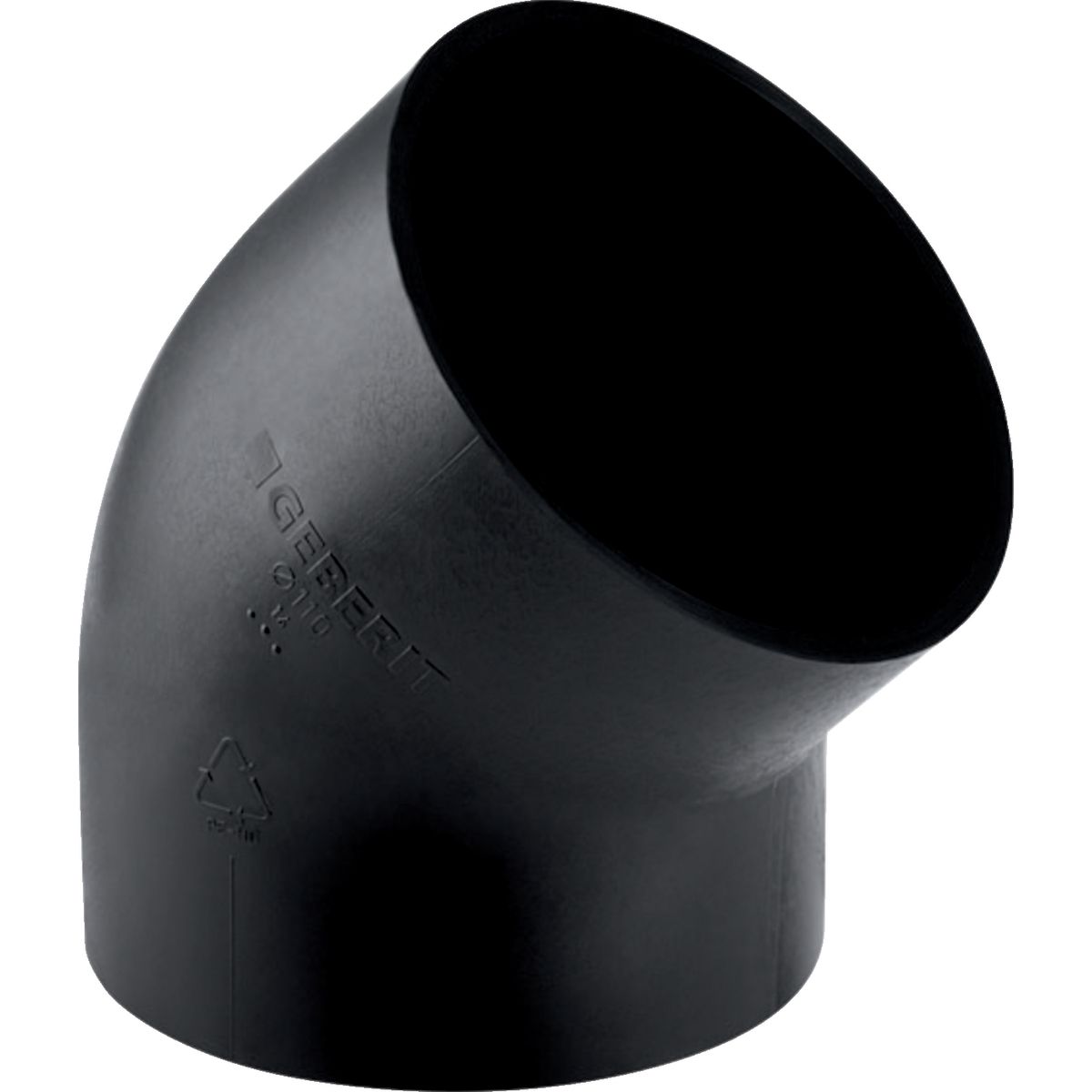 Coude Geberit PEHD : 45°, d=160mm
