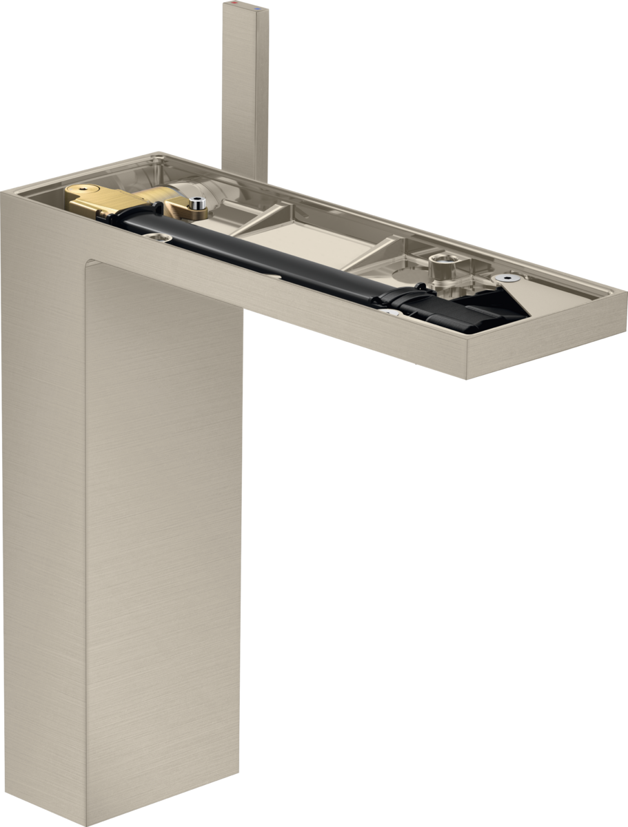 Mitigeur de lavabo AXOR MyEdition 230 sans plaque, avec bonde push-open en nickel brossé
