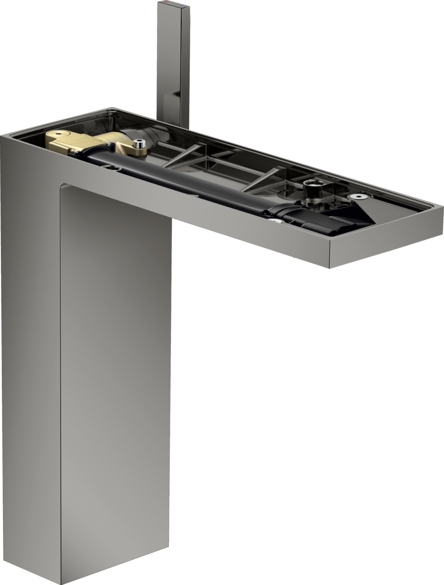 Mitigeur de lavabo AXOR MyEdition 230 sans plaque, avec bonde push-open en noir chromé poli