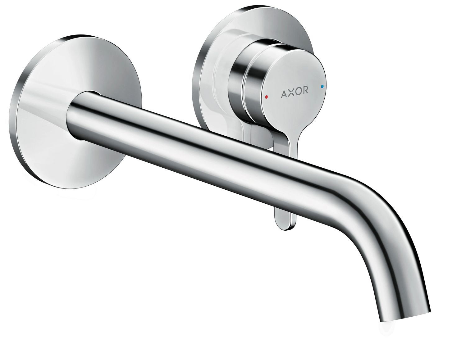 Mitigeur de lavabo encastré AXOR One 220 mm, avec poignée manette et bonde à écoulement libre