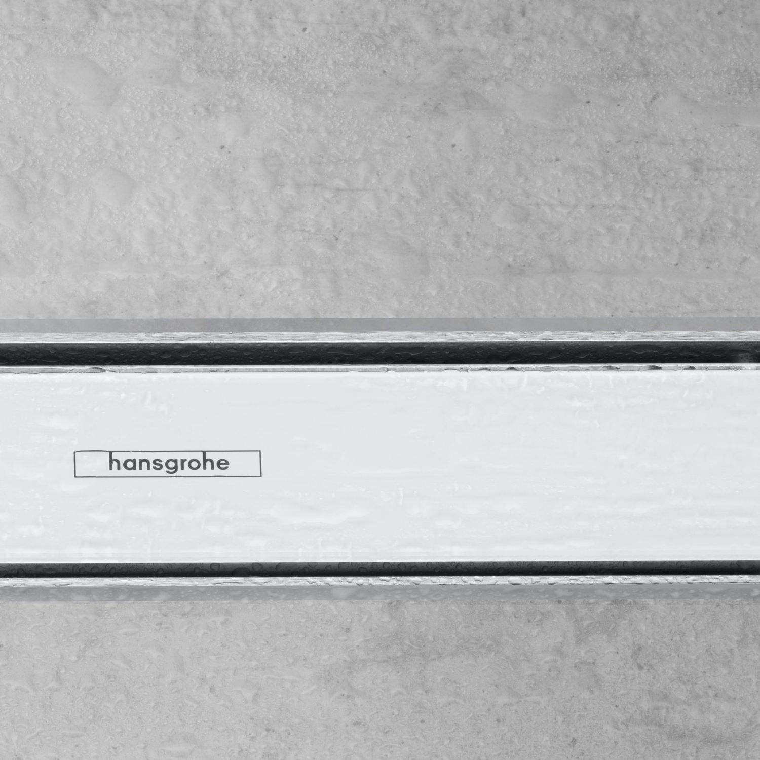 Set de finition Hansgrohe RainDrain Match 700 mm avec cadre réglable en blanc