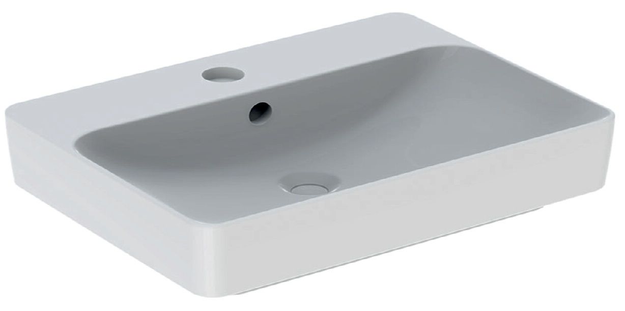 Vasque bol Geberit VariForm rectangulaire 60 x 45 cm avec plage de robinetterie