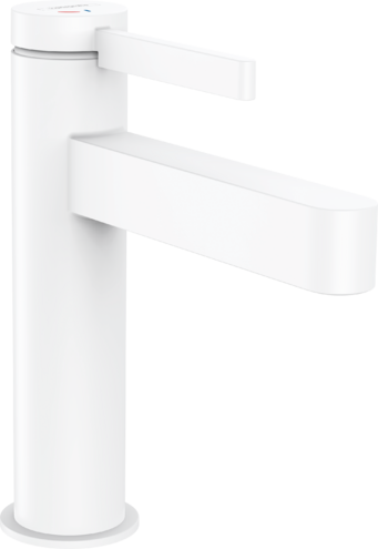 Mitigeur de lavabo Hansgrohe Finoris 110 CoolStart avec bonde push-open en blanc mat