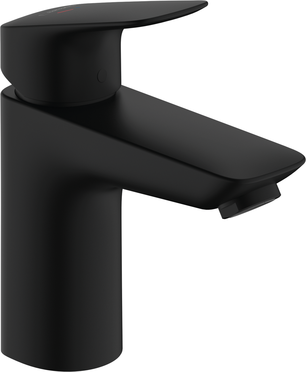 Mitigeur de lavabo Hansgrohe Logis 100 CoolStart, avec tirette et vidage en noir mat