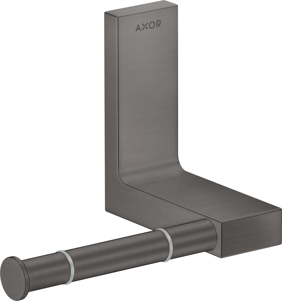 Porte-papier WC Axor Universel Rectangulaire en noir chromé brossé