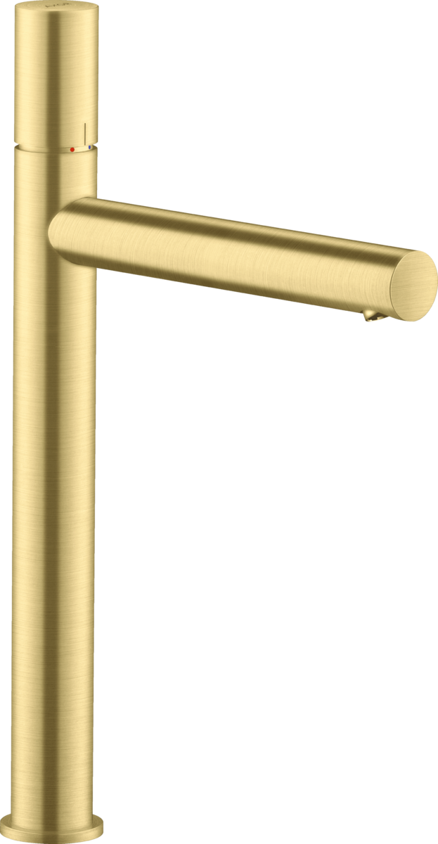 Mitigeur de lavabo AXOR Uno 260 poignée zéro avec bonde à écoulement libre en laiton brossé
