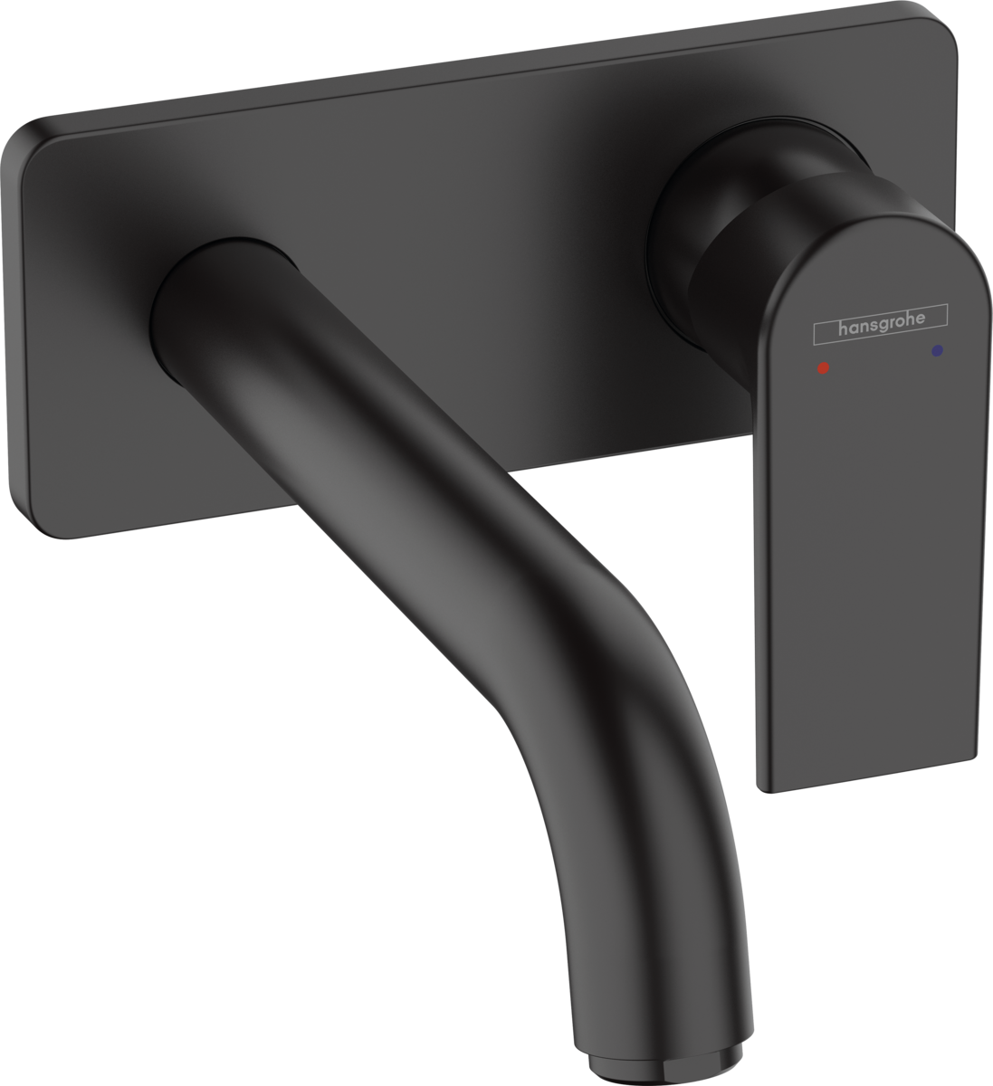 Mitigeur de lavabo encastré Hansgrohe Vernis Shape bec 207 mm en noir mat