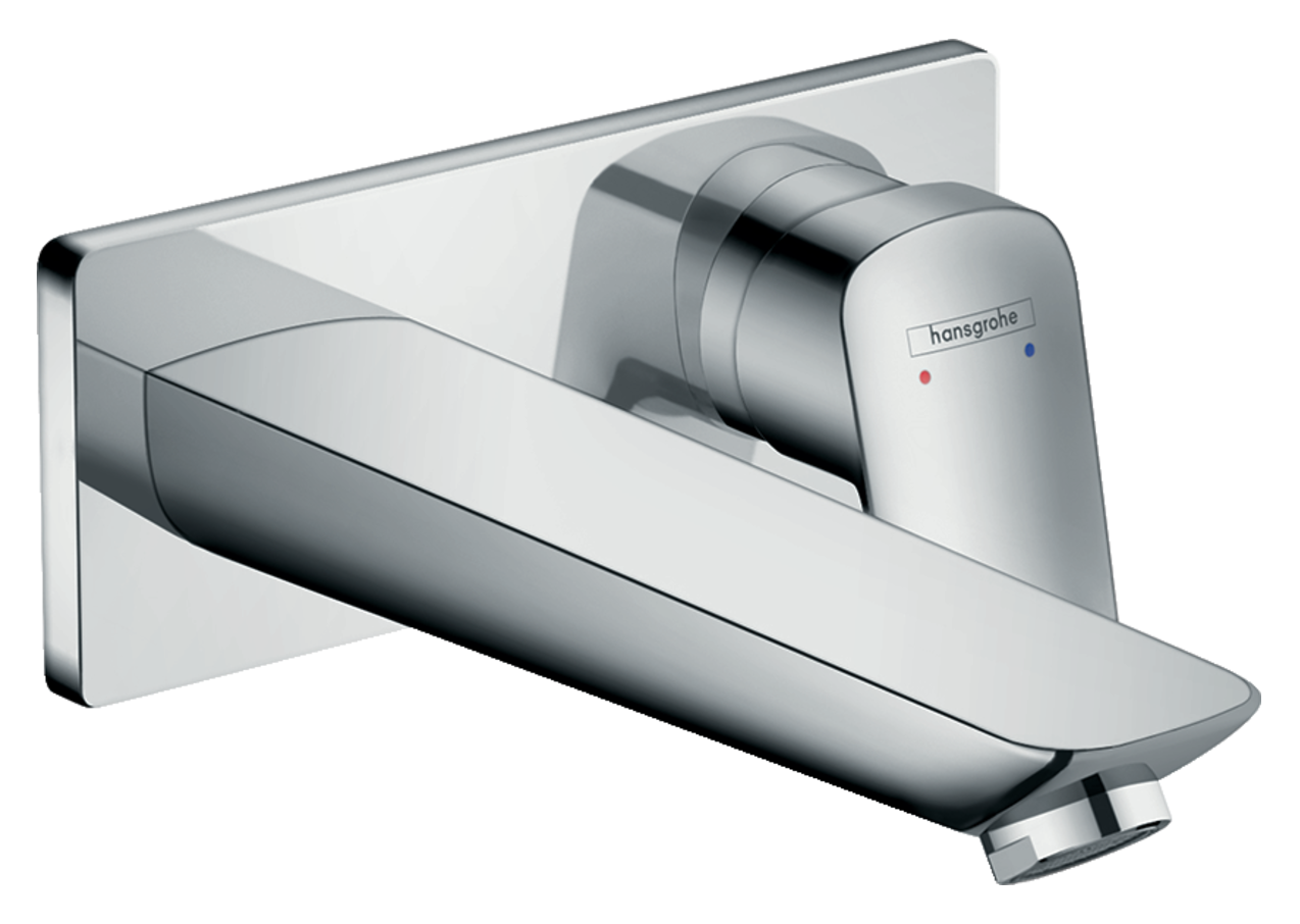 Mitigeur de lavabo encastré Hansgrohe 195 mm en laiton chromé