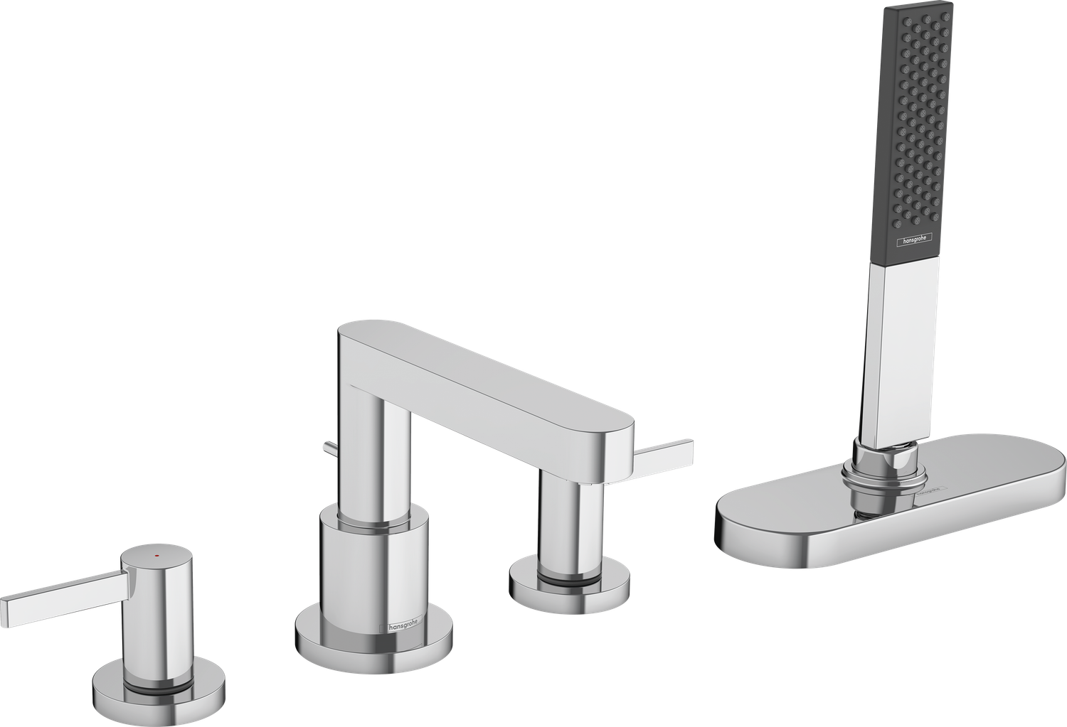 Mélangeur 4 trous pour montage sur bord de baignoire Hansgrohe Finoris avec sBox