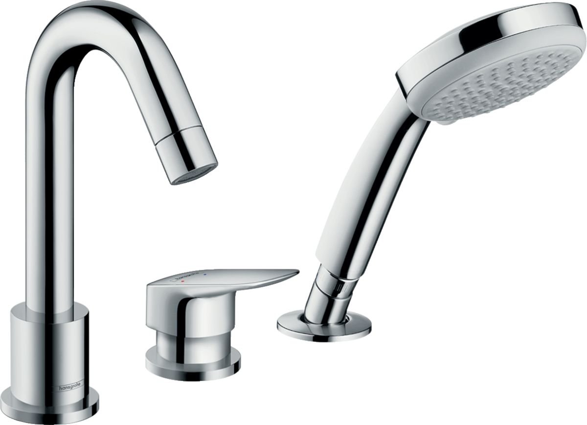 Mitigeur 3 trous pour montage sur bord de baignoire Hansgrohe Logis