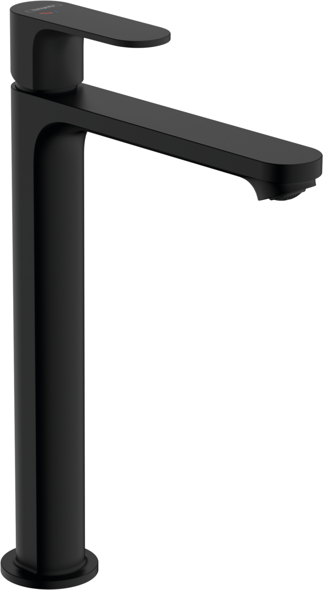 Mitigeur de lavabo Hansgrohe Rebris S 240 CoolStart avec tirette et vidage en noir mat