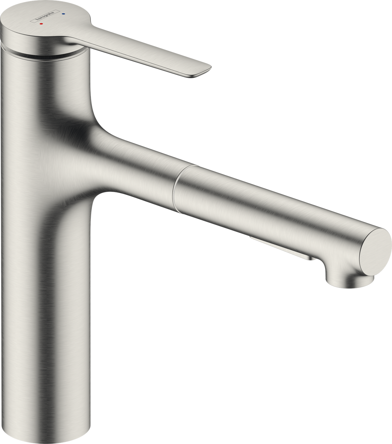 Mitigeur de cuisine Hansgrohe Zesis 160 avec douchette extractible et 2 jets finition acier inoxydable