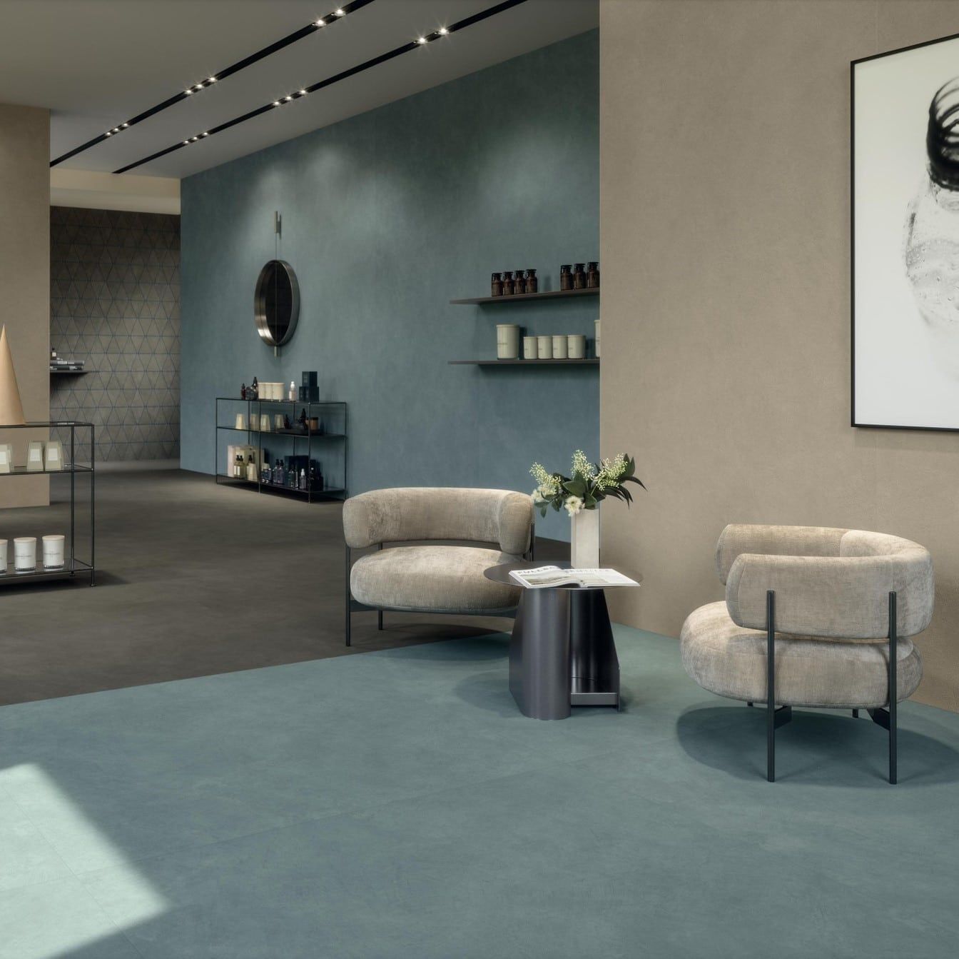 Grès cérame Boost Natural Cobalt mat 120 x 278 cm - Atlas Concorde