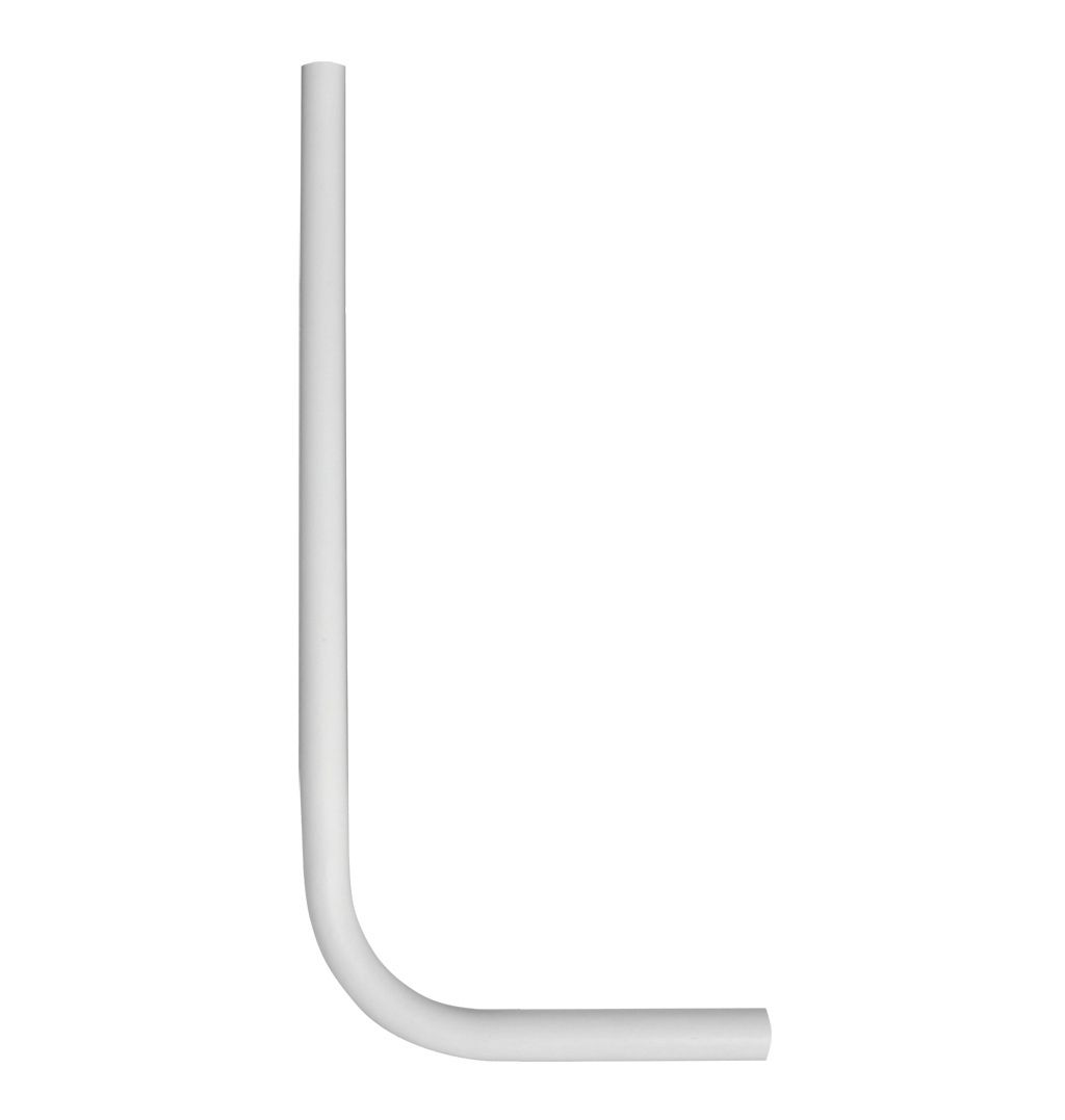 Tube de chasse blanc Presto (coudé / diamètre 28 mm)