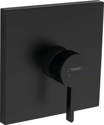Set de finition pour mitigeur de douche encastré Hansgrohe Finoris en noir mat