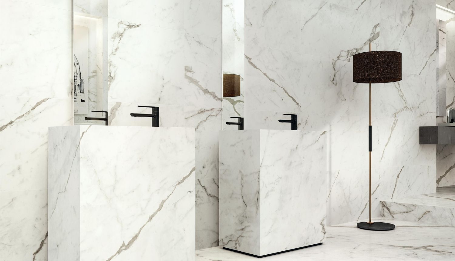 Grès cérame Marvel Shine Statuario Supremo Lappato brillant 120 x 120 cm - Atlas Concorde