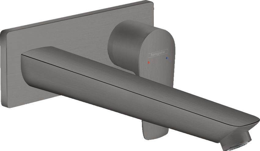 Mitigeur de lavabo encastré Hansgrohe Talis E 225 mm en noir chromé brossé