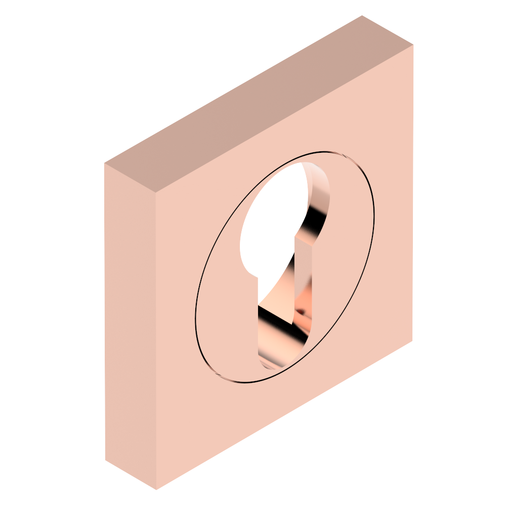 Entrée de clé pour cylindre européen collection Genève THG Paris en PVD blush