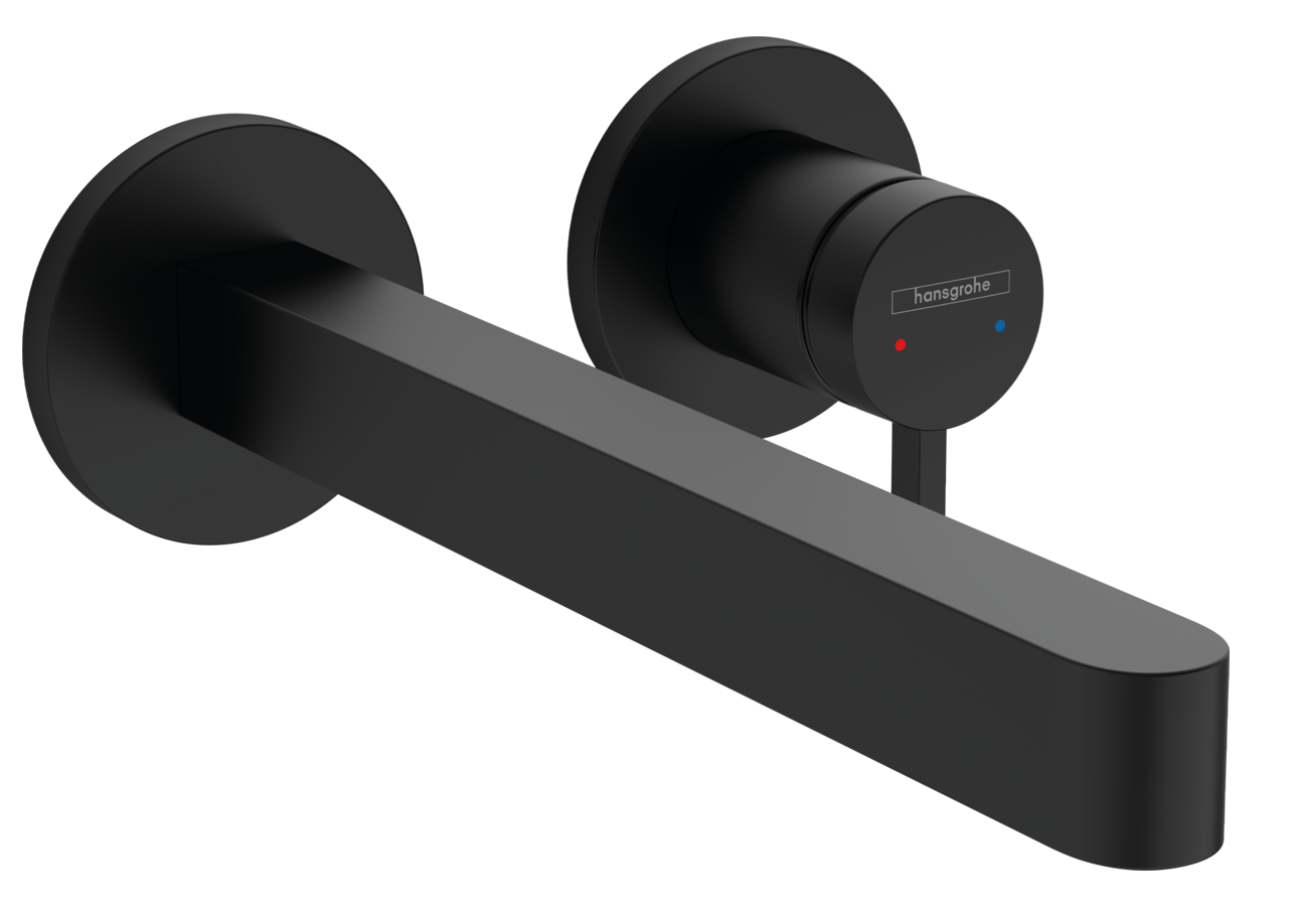 Mitigeur de lavabo encastré Hansgrohe Finoris 225 mm en noir mat