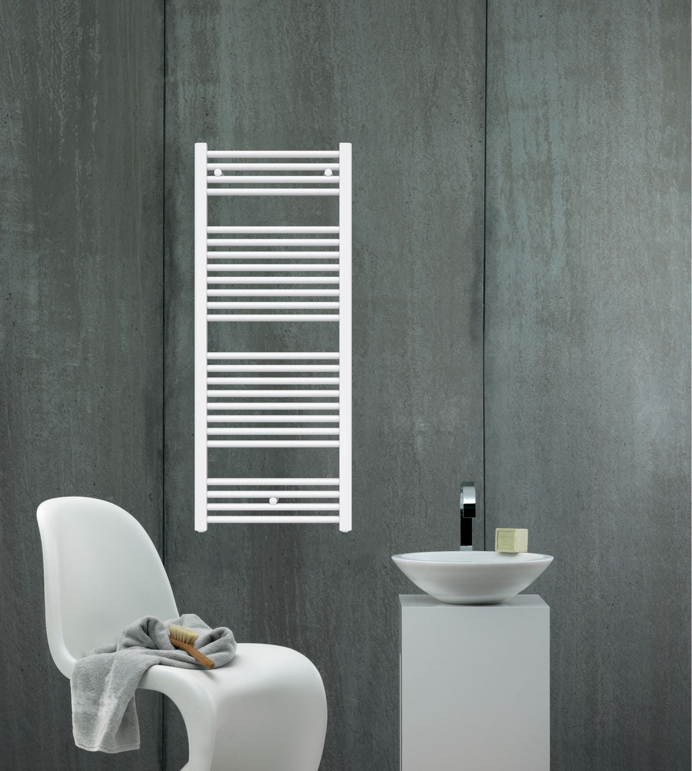 Radiateur sèche-serviettes Zehnder (Acova) Virando 120 x 50 cm - Blanc