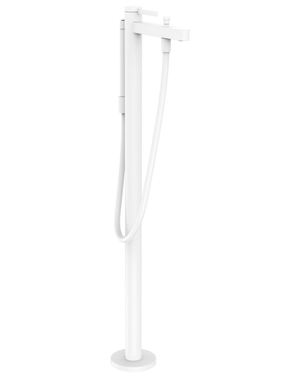 Mitigeur de bain / douche Hansgrohe Finoris pour montage au sol en blanc mat