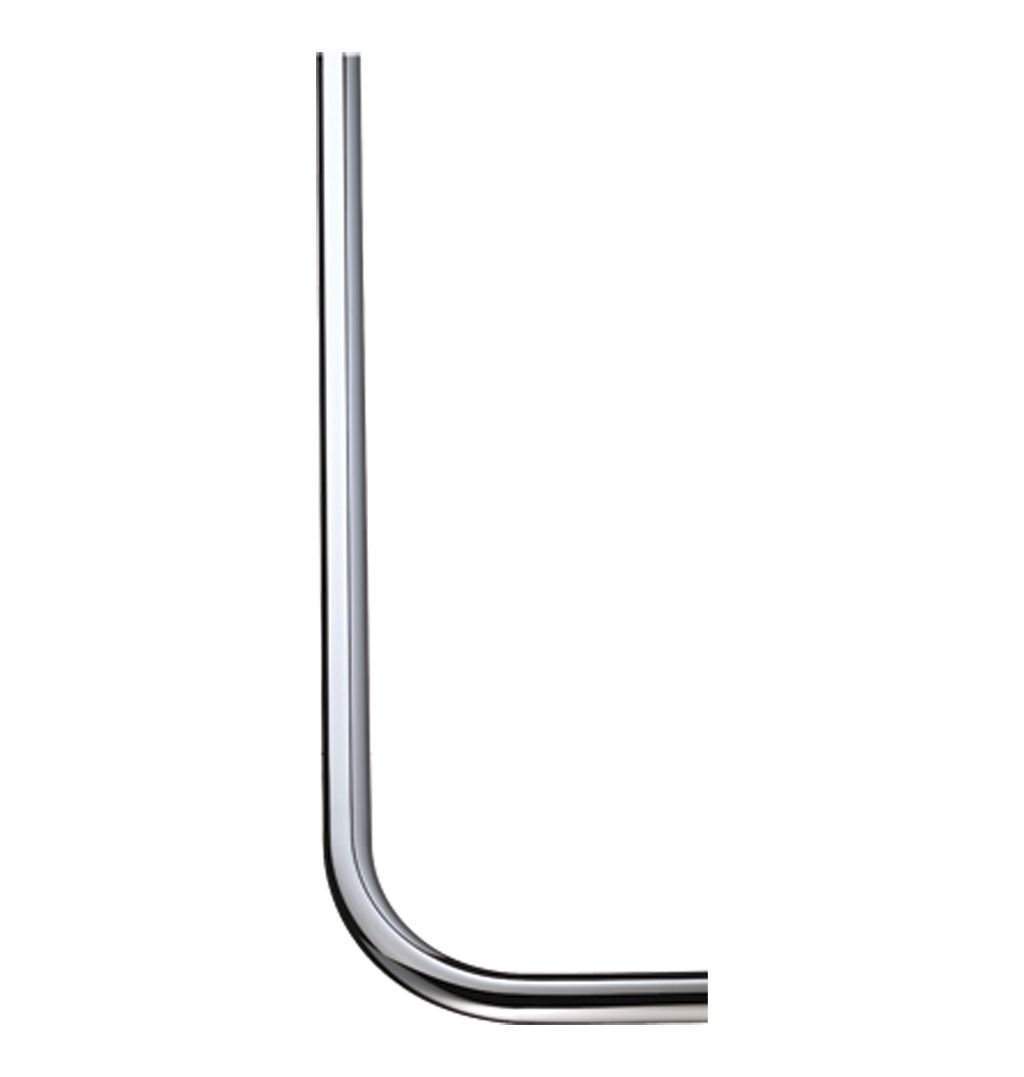 Tube de chasse chromé Presto (coudé / diamètre 32 mm)