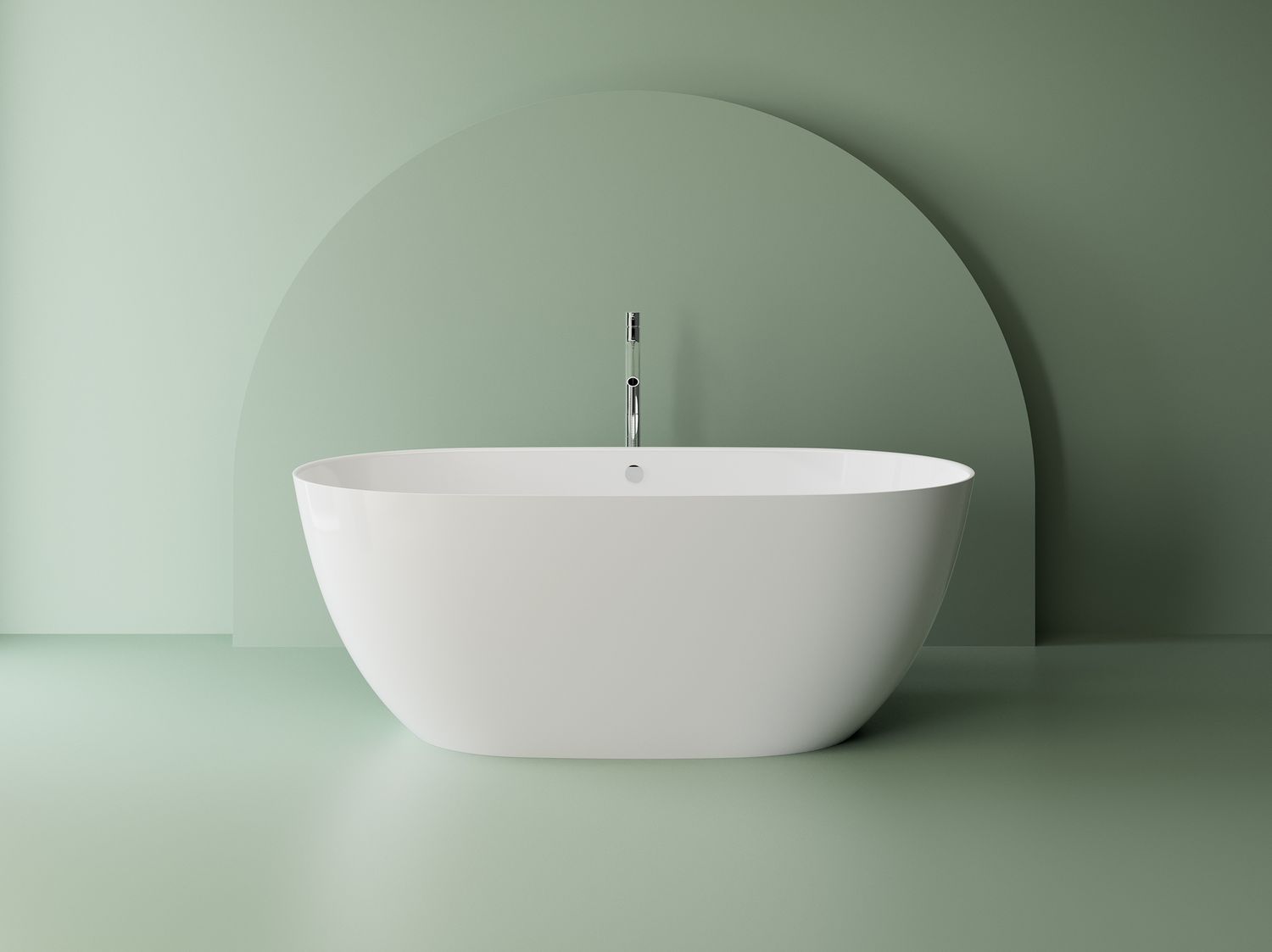 Baignoire en îlot Elemento - Série Tera - 160 x 74 cm